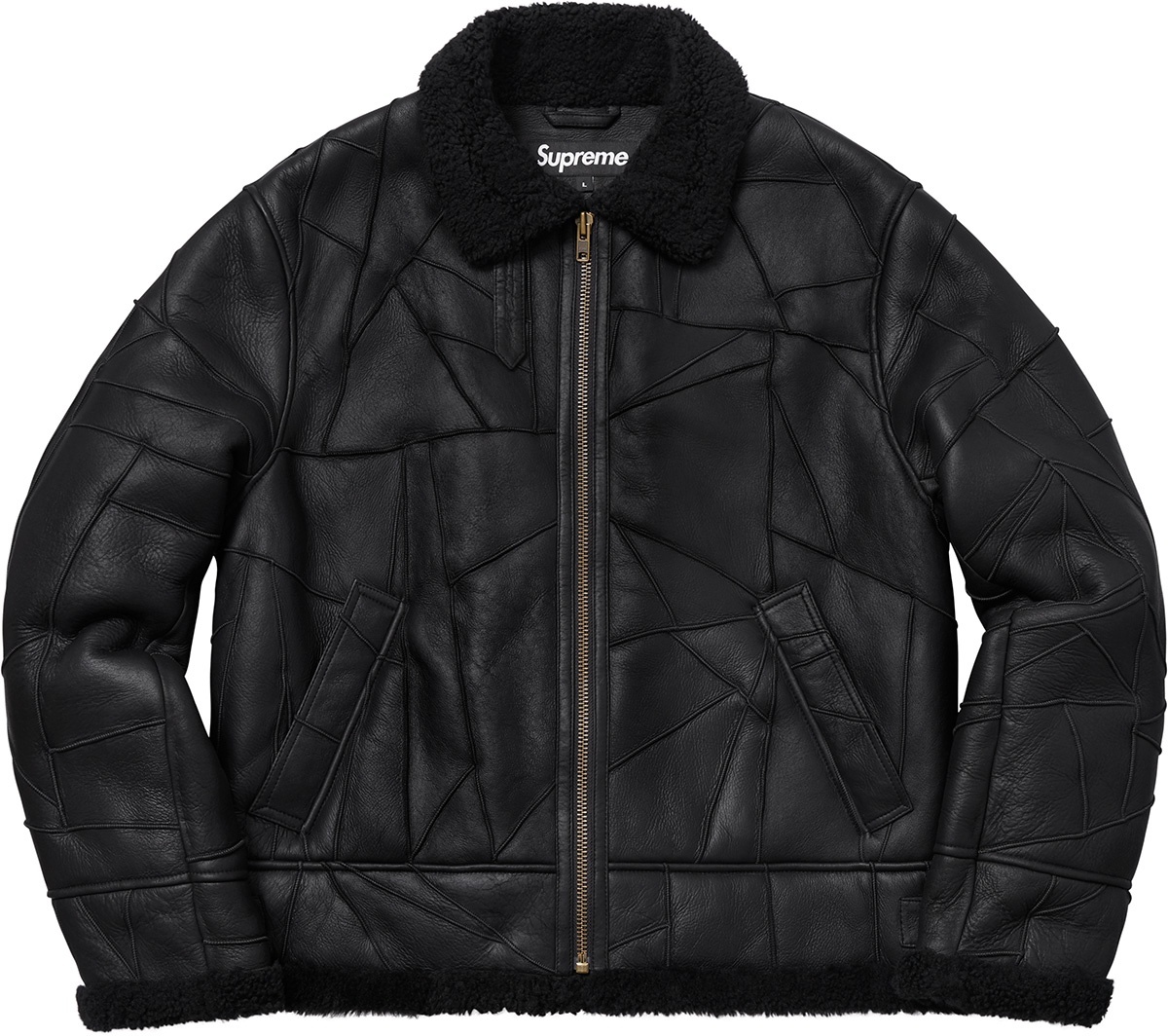 Patchwork Shearling B-3 Jacket view 15